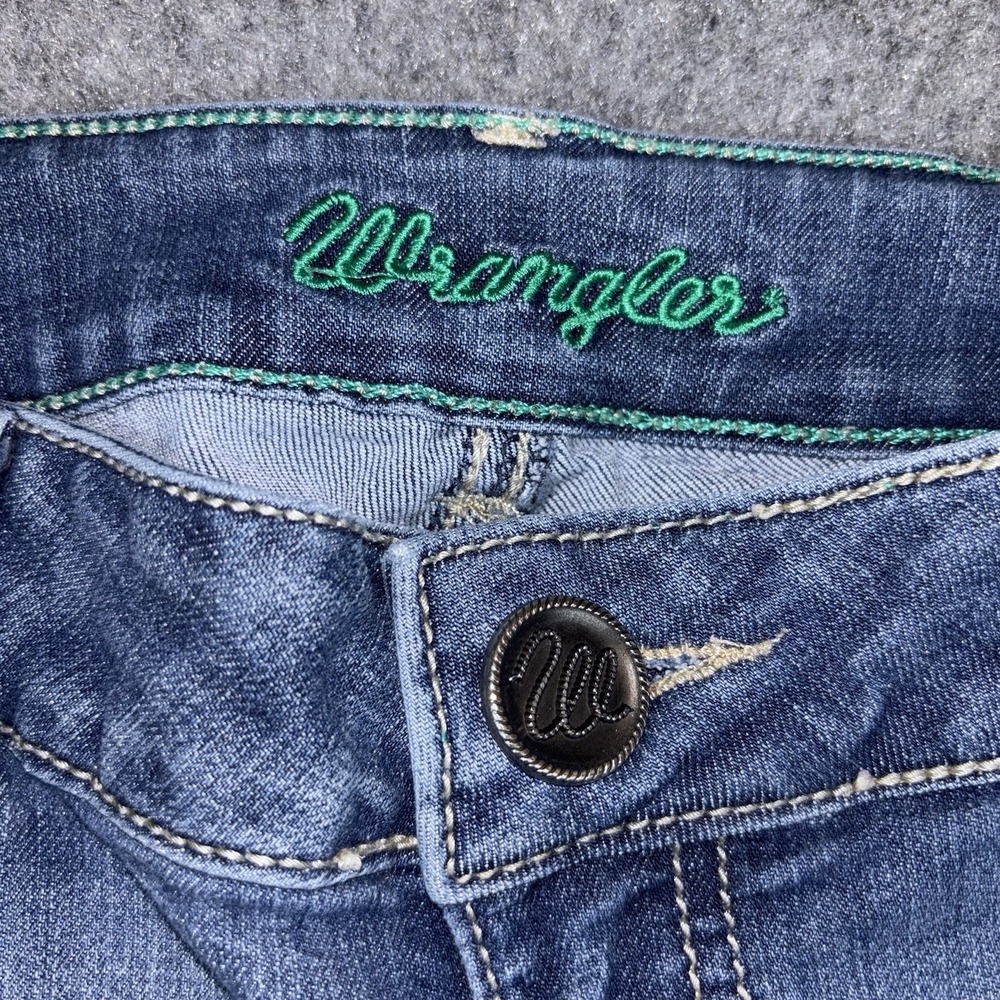 Wrangler Bootcut Jeans Women's‎ 7/8 Western Faded Flare 32x31 Medium Wash Blue - Picture 3 of 12